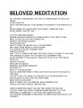 Beloved Meditation